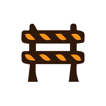 Road Construction Barricade Warning Icon