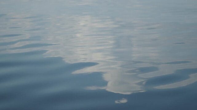 Calm lake surface during sunny summer day