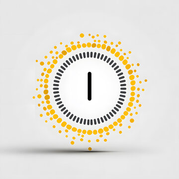 Vector Clock Icon and Abstract Clock Illustration with Time, Timer, Dial, Gauge, Arrow and Measurement Symbol for Business and Web Design