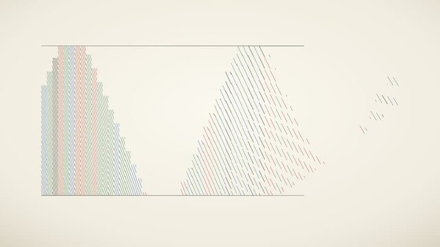 Dotted Mountain Peak Forming Beside Hatched Triangle Outline