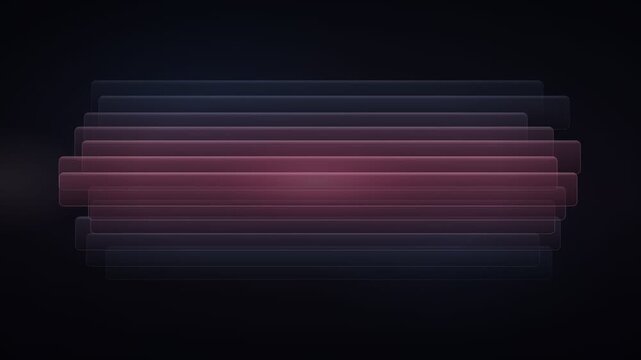 Glowing Translucent Bars Stack in a Red to Blue Gradient
