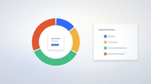 Expanding Donut Chart Segments Beside a Legend Card