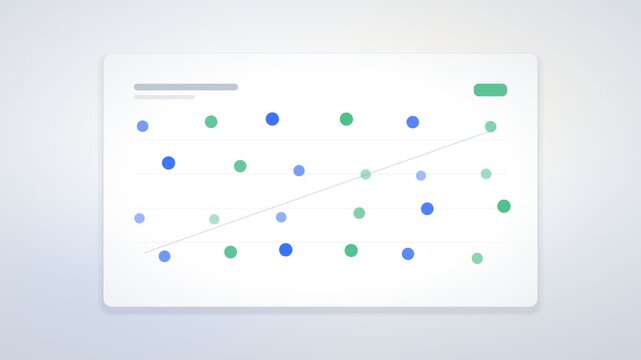 Animated Scatter Plot Data Visualization with Trend Line