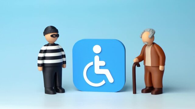 Schemes to defraud people with disabilities. Fraud involving disability status, deception, and corruption. Social benefits abuse, document fraud, legal violations, exploitation of vulnerable people.