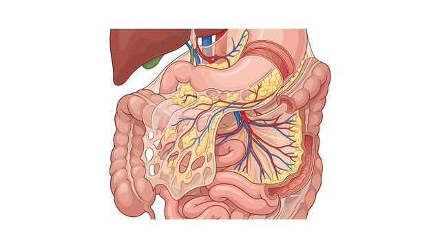 Human Digestive System Anatomy Medical Illustration Vector