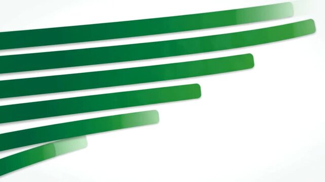 Abstract Green Dynamic Motion Lines on White Background for Corporate Business Presentations and Graphic Design Concepts