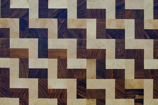 Wood Chevron Marquetry Pattern Background