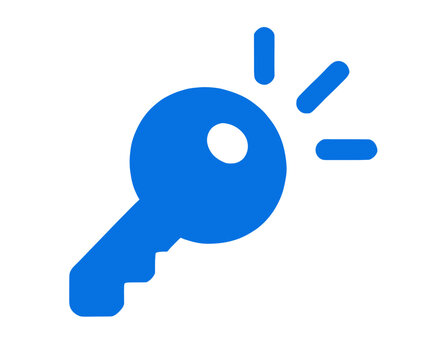 Secure Passkey Key Filled Icon
