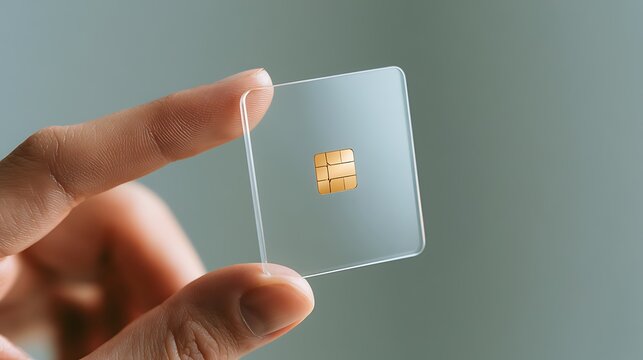 Transparent card with smart chip