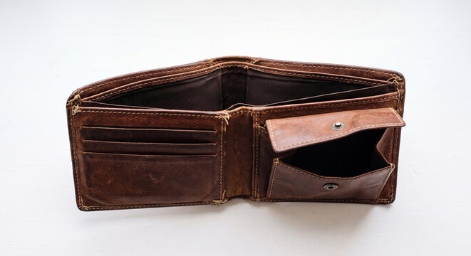 leather wallet isolated on white