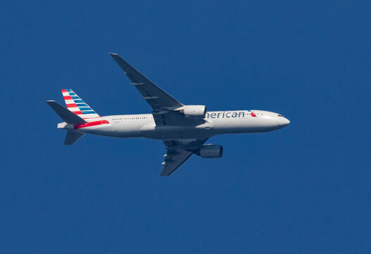 American Airlines Boeing 777-223ER (Extended Range) Passenger Aircraft in Flight