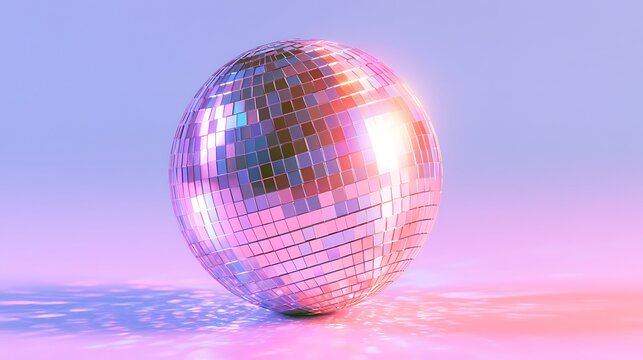 Disco ball with light reflections