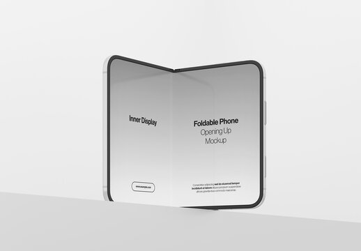 Foldable Phone Opening Up Mockup