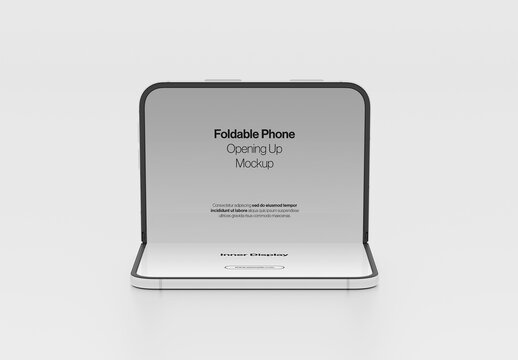 Foldable Phone Opening Up Mockup