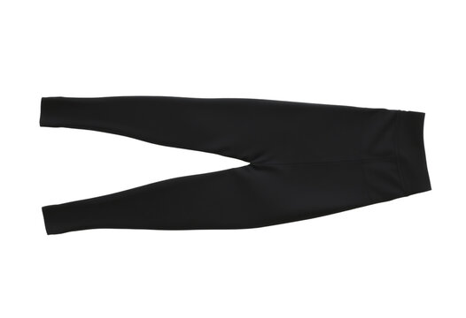 Black leggings isolated on transparent background cutout clothing