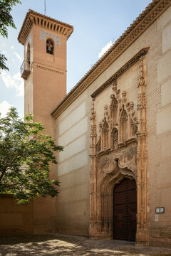 Gothic entrance of the Convento de Santa Isabel la Real in Granada