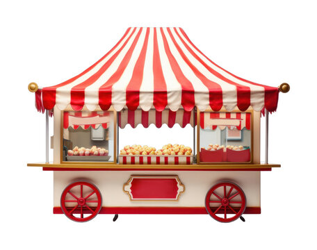 PNG Popcorn circus kiosk cart