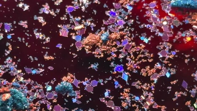 Abstract glitter and pigment macro texture
