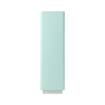 Mint green vertical blank page marker index tab bookmark mockup isolated on white background