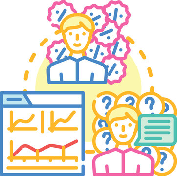 Customer behavior analysis vector concept illustrating elements influencing purchasing decisions. Including consumer psychology. Preferences. Market research