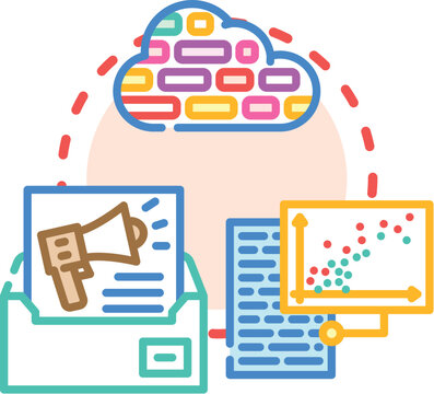 System illustrating content analysis, data processing, and information categorization for efficient knowledge acquisition and online education delivery, optimizing digital learning experiences