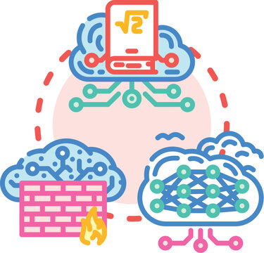 Cloud based training oversight concept illustrating digital learning, secure data management, and monitoring processes using modern technology infrastructure for effective educational development