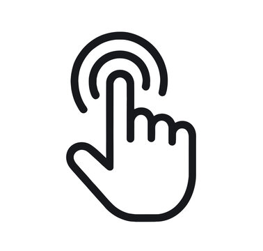 Touch Biometric Authentication Outline Icon