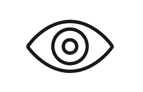 Iris Biometric Verification Outline Icon