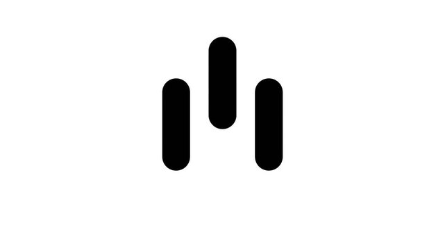 Minimalist abstract vertical capsules graphic animation