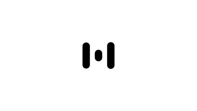 Minimalist geometric loading icon with changing vertical bars
