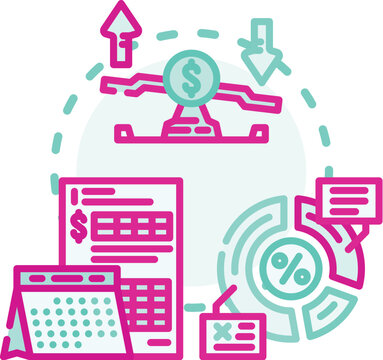 Utilization planning concept showing resource allocation, financial management, optimization processes, and strategic decision making for achieving business objectives and personal goals
