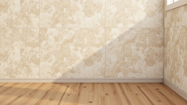 Natural Beige Hardwood and Ceramic Tile Interior