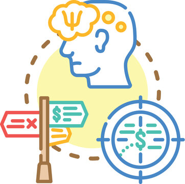 Clinical decision-making ethics concept. Trust judgment, autonomy consent, nonmaleficence reasoning icon vector illustration