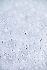 Close up of Black and White Abstract Water Drops on Glass Background © Anna Hoychuk