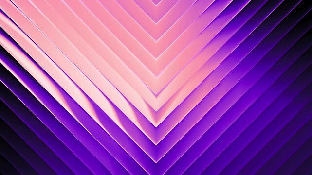 Modern Square Glass 3D Gradient Magenta Violet Wave Seamless Loop Video, Abstract Fluted Glass Blocks Motion Graphics, Glowing Purple Refraction 3D Render &ndash; Continuous shifting movement of pastel pink