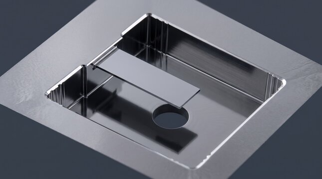 Microscopic view of a silicon cantilever valve component for microelectromechanical systems engineering