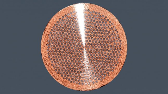 Superconducting wire cross-section showing granular structure under microscopic examination