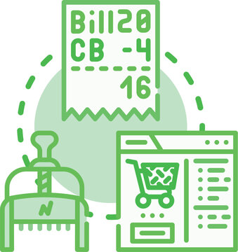 Digital checkout item cost concept. Payment amount, invoice order, transaction subtotal icon vector illustration