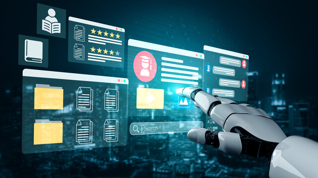 AI managing and analyzing digital learning data, personalizing lessons and evaluating student progress in e-learning platforms Parse