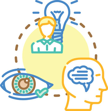 Express your true personality concept. Persona confidence, uniqueness originality, spirit traits icon vector illustration