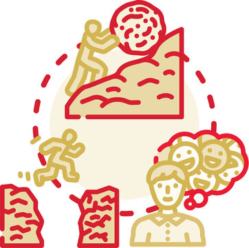 Ongoing encouragement concept. Reassurance coaching, guidance persistence, affirmation optimism icon vector illustration
