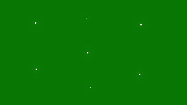High-quality star twinkle background animation, blinking cartoon stars, 4k star sparkle vector doodles, glowing light effect, retro shine movement, green screen background. 4k