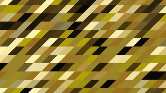Abstract Geometric Background With Moving Diagonal Parallelogram Shapes in Gold and Brown Tones