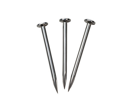 Isolated steel nails for crafting