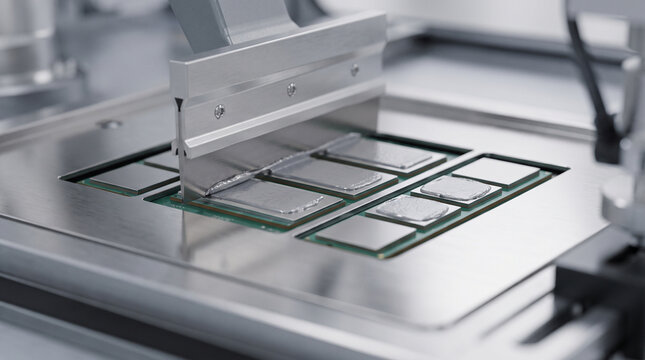 Robotic Stencil Printing Applying Thermal Interface Material on Chiplet Array
