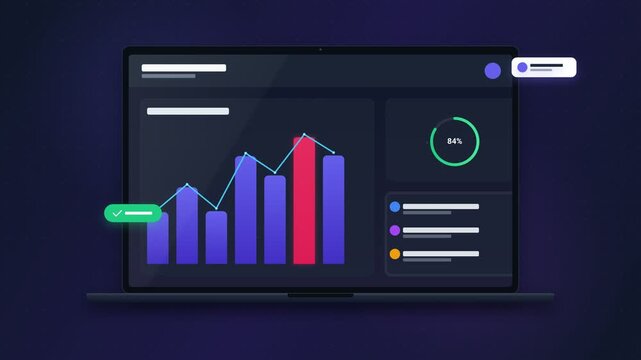 vector illustration of business graph