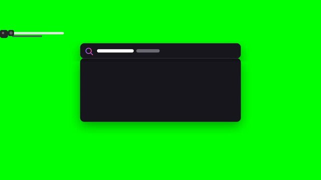 4K Search Bar Dropdown Animation Expanding Slide Down Web UI Background