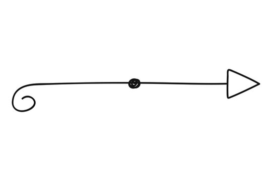 Arrow png clipart element, hand drawn vintage style