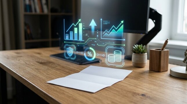 AR desk with folded credit limit increase request &ndash; Credit Management Concept, business documentation concept, no people