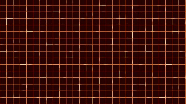 Futuristic Orange Tech Grid Pulsing Abstract Digital Background Loop